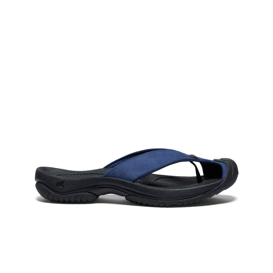 Men's Waimea Leather Flip-Flop | Naval Academy/Black