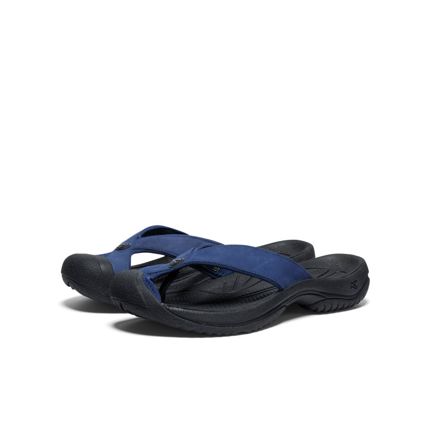 Men's Waimea Leather Flip-Flop | Naval Academy/Black - Image 2